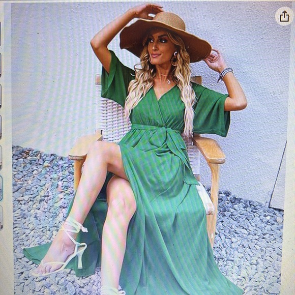 NWT plus XXL maxi dress green - Picture 3 of 16